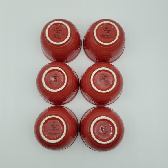 Faiancas Ideal Red Dessert Fruit Sauce Dip Berry Bowls Made in Portugal Red Bowl - Picture 4 of 7